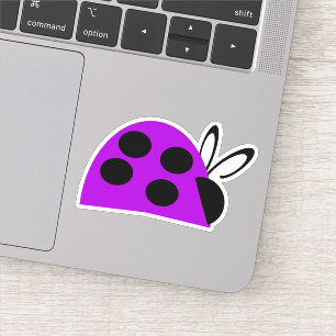 Cute Lila Ladybug Klistermärken
