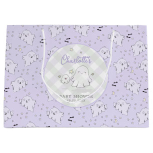 Cute Lila Mamma och Baby Ghost Baby Shower