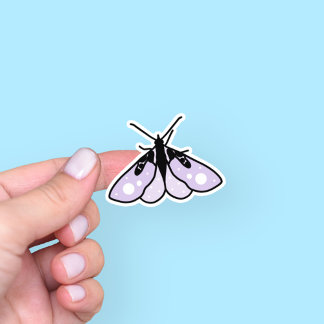 Cute Lila Moth Sticker Klistermärken