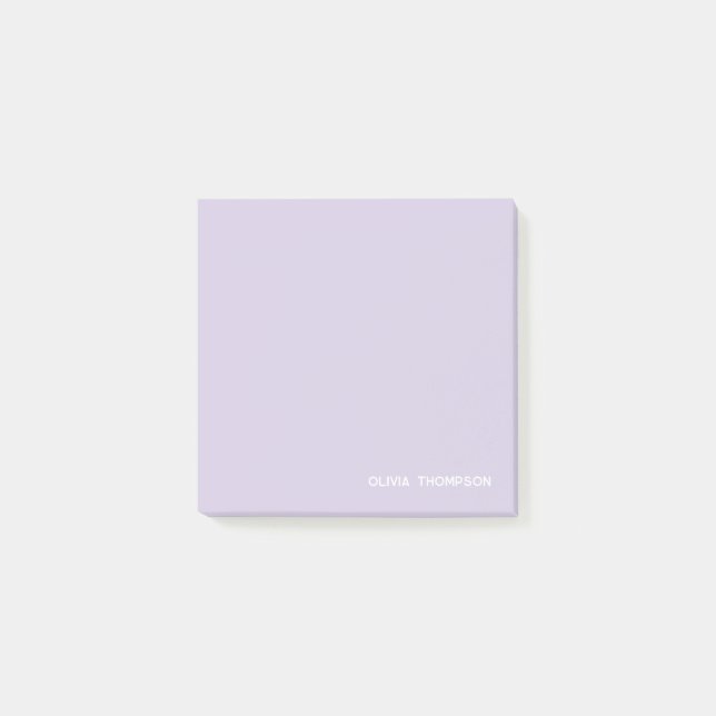 Cute Lila Namn Mini Post-it Block (Framsida)