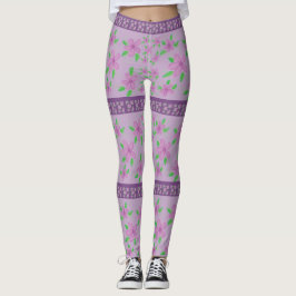 Cute lila och maution leggings