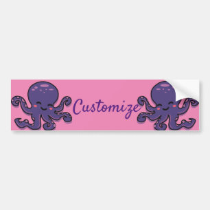 Cute Lila Octopus Thunder_Cove Bildekal