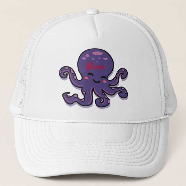 Cute Lila Octopus Thunder_Cove Keps (Framsida)