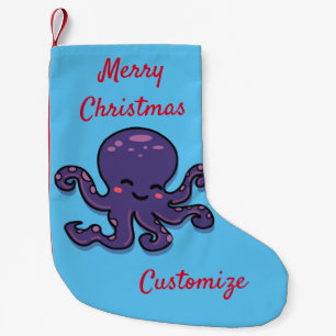 Cute Lila Octopus Thunder_Cove Liten Julstrumpa