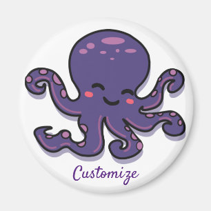Cute Lila Octopus Thunder_Cove Magnet