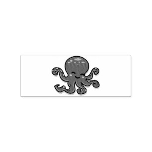 Cute Lila Octopus Thunder_Cove Stämpel