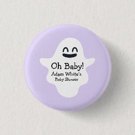 Cute Lila Oh Baby! Ghost Halloween Baby Shower Knapp