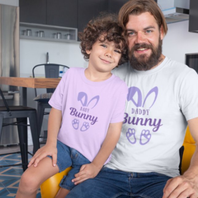 Cute Lila Påsk Baby Bunny Rabbit Öron T Shirt (Skapare uppladdad)