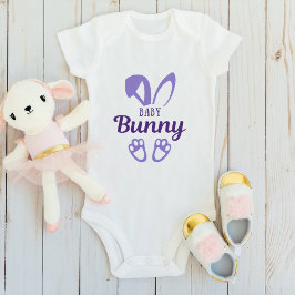 Cute Lila Påsk Baby Bunny Rabbit Öron T Shirt