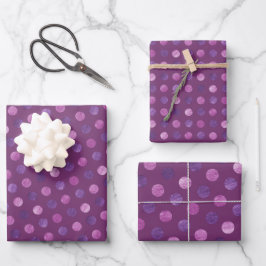 Cute Lila Polka dots Modern och Elegant jul