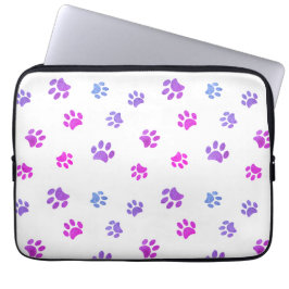 Cute Lila Rosa Blue Tass avtryck Mönster Laptop Fodral
