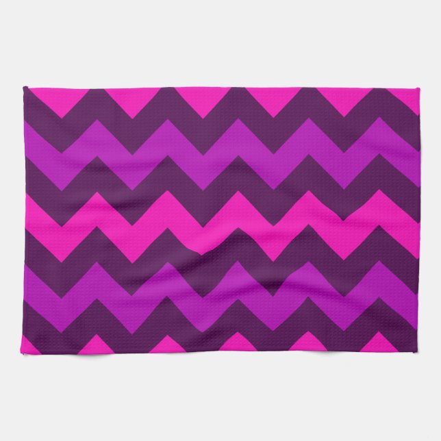 Cute Lila Rosa Chevrons Kitchen Towel Kökshandduk (Horisontell)