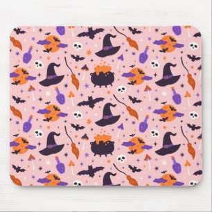 Cute Lila & Rosa Halloween Mönster Musmatta