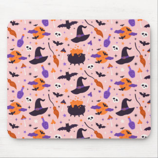 Cute Lila & Rosa Halloween Mönster Musmatta