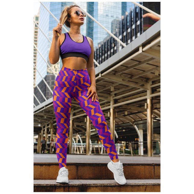 Cute Lila Rosa Yoga Leggings (Skapare uppladdad)