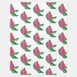 Cute Lila Snäcka Sea Turtle Fleecefilt