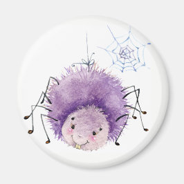 Cute lila spider magnet