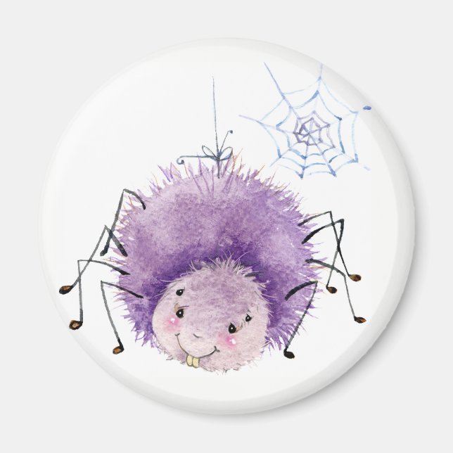Cute lila spider magnet (Framsidan)