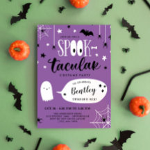 Cute Lila Spooktacular Kids Halloween Birthday