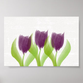 Cute Lila Tulips Nursery Bröllop Poster