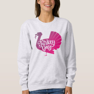Cute Lila Turkey Shape with Text Typography T Shirt