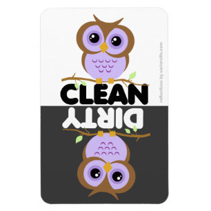 Cute Lila Uggla Dishwasher Magnet