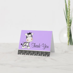 Cute Lila Zebra, tack... Tack Kort