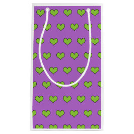 Cute Lilac och Grönt Hearts Mönster