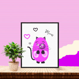 Cute lilach cat canvastryck