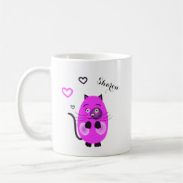Cute lilach cat kaffemugg