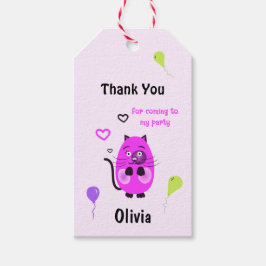 Cute lilach cat presentetikett