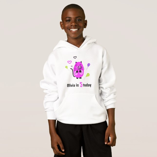 Cute lilach cat t shirt (Hel framsida)