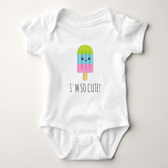 Cute lille Kawaii popsicle glass teckning T Shirt (Framsida)