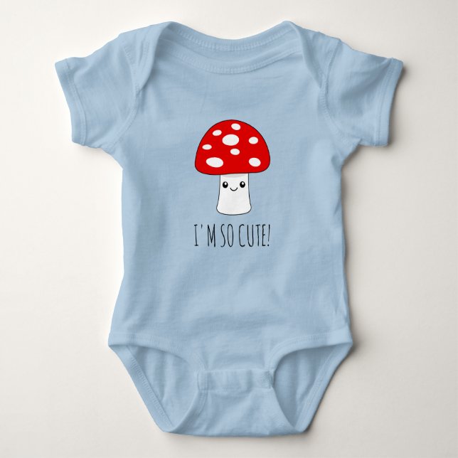 Cute lille Kawaii-svamprummet teckning T Shirt (Framsida)