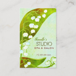 Cute Lily of the Valley Spa Visitkort