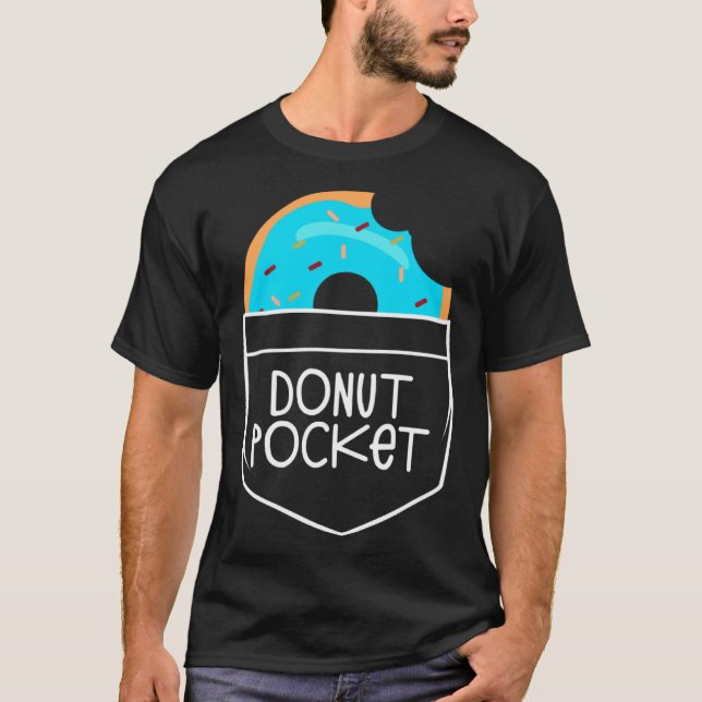 Cute Lime Bitten Donut Pocket Doughnut T Shirt (Framsida)