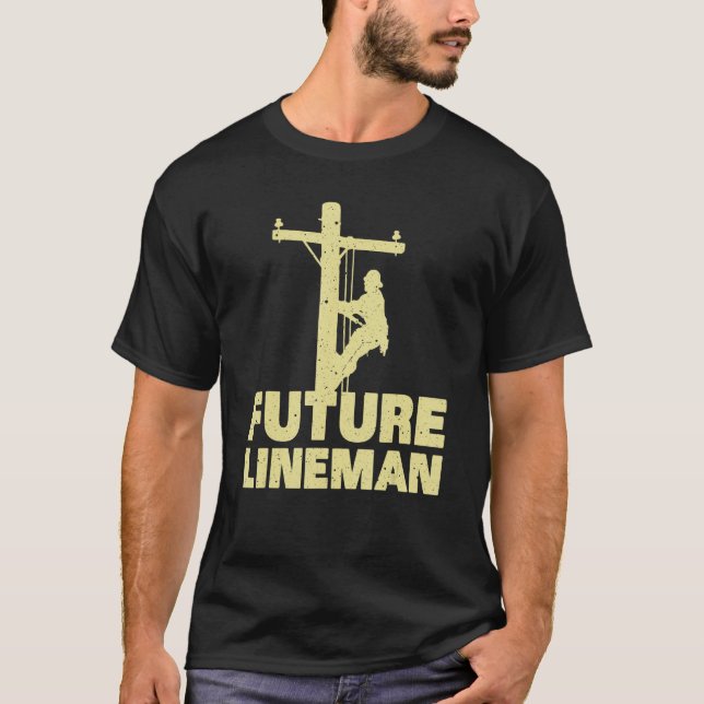 Cute Lineman Designer För barn Manar Women Electri T Shirt (Framsida)