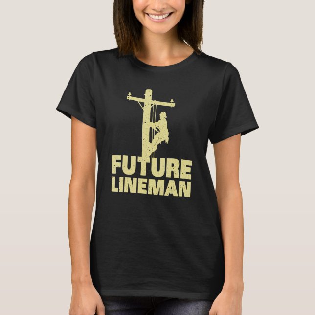 Cute Lineman Designer För barn Manar Women Electri T Shirt (Framsida)
