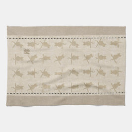 Cute Linen Se Monogrammed Funny Cats Towel Kökshandduk