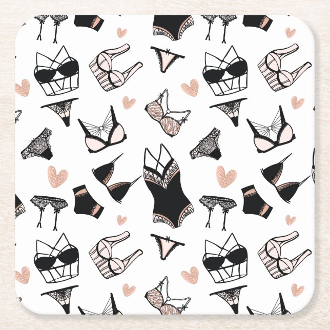 Cute Lingerie Papprare Underlägg (Framsidan)