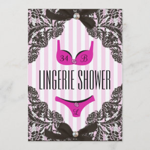 Cute Lingerie Shower-inbjudan Inbjudningar