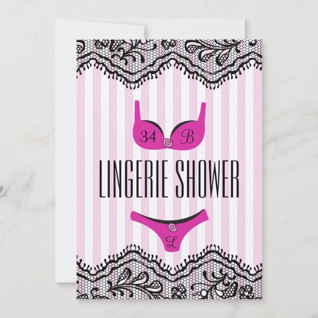 Cute Lingerie Shower-inbjudan Inbjudningar (Framsida)