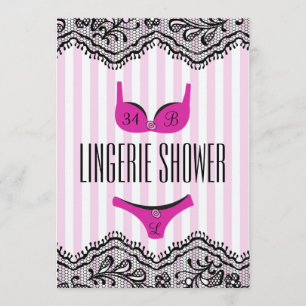 Cute Lingerie Shower-inbjudan Inbjudningar