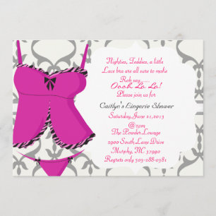 Cute Lingerie Shower-Möhippa - inbjudan