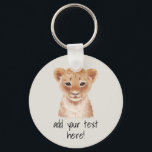 Cute Lion Cub Personalized  Nyckelring<br><div class="desc">cute lion cub personalized keychain. Original artwork by Komila Y.</div>