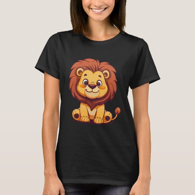 Cute Lion for Kids T Shirt (Framsida)