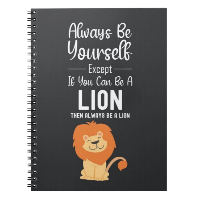 Cute Lion Lover Gifts Quote Funny Animal Humor Anteckningsbok (Framsidan)