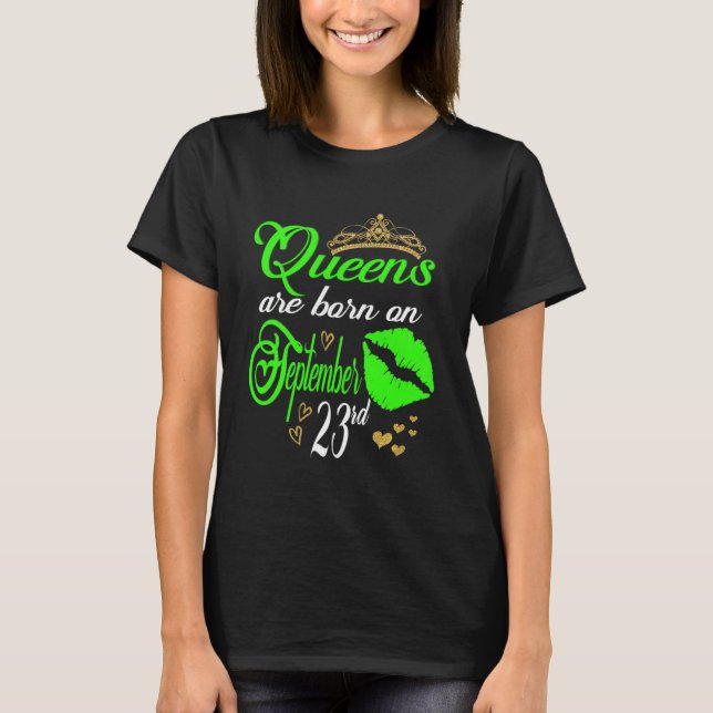 Cute Lip-utskriftskön föds den 23 september L T Shirt (Framsida)