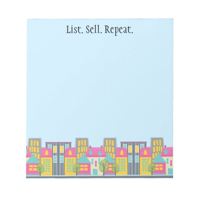 Cute "List Sell Repeat" Anteckningsblocket Real Go Anteckningsblock (Framsida)