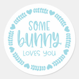 Cute lite Bunny Kärlek You Runt Klistermärke